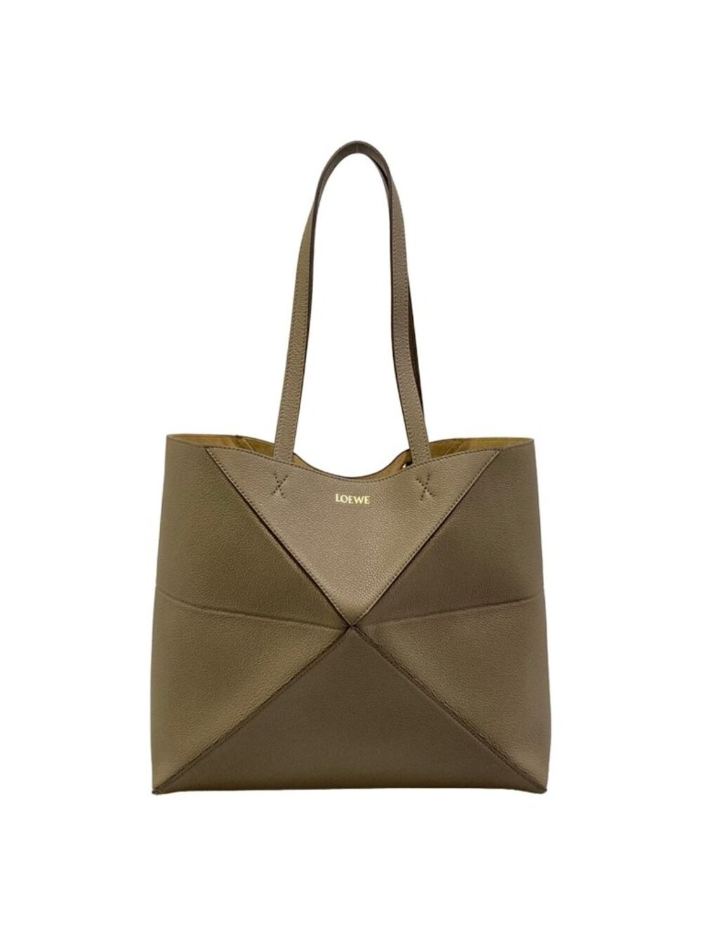 Loewe Tote Bag Puzzle Fold Medium Taupe